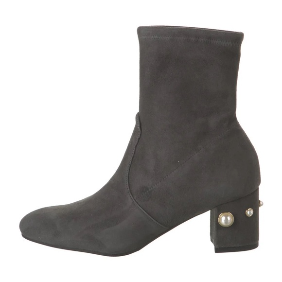 Stuart Weitzman Shoes - Stuart Weitzman Allshine 60 Bootie in Grey Suede